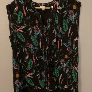 A NEW DAY short sleeve floral blouse M